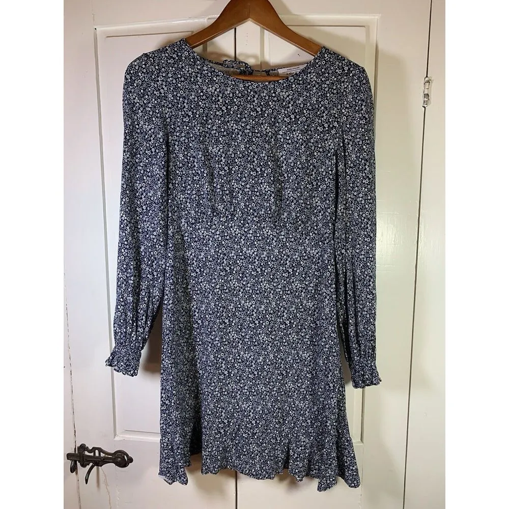 Paris‎ Atelier & Other Stories Dress 4 Blue Ditsy Floral Booomcore Flowy Preppy - Image 2