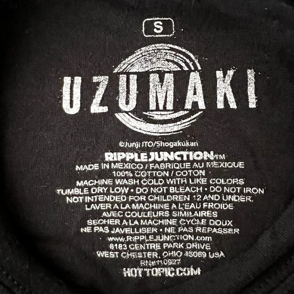 Junji Ito Uzumaki Spiral Hair Graphic Short Sleeve Tee - Image 6