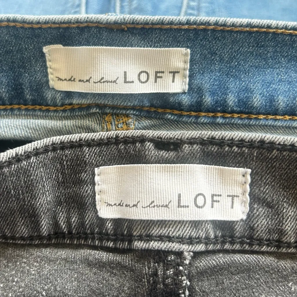 Loft lot of 2 Skinny Jeans Denim Jeans Size 0/25 - Image 4