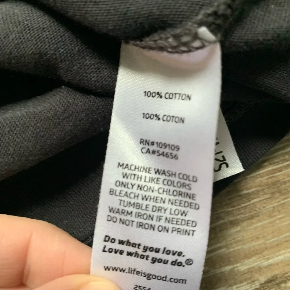 Women's Detailed Wildflowers Long Sleeve Crusher Tee Black S - Image 9