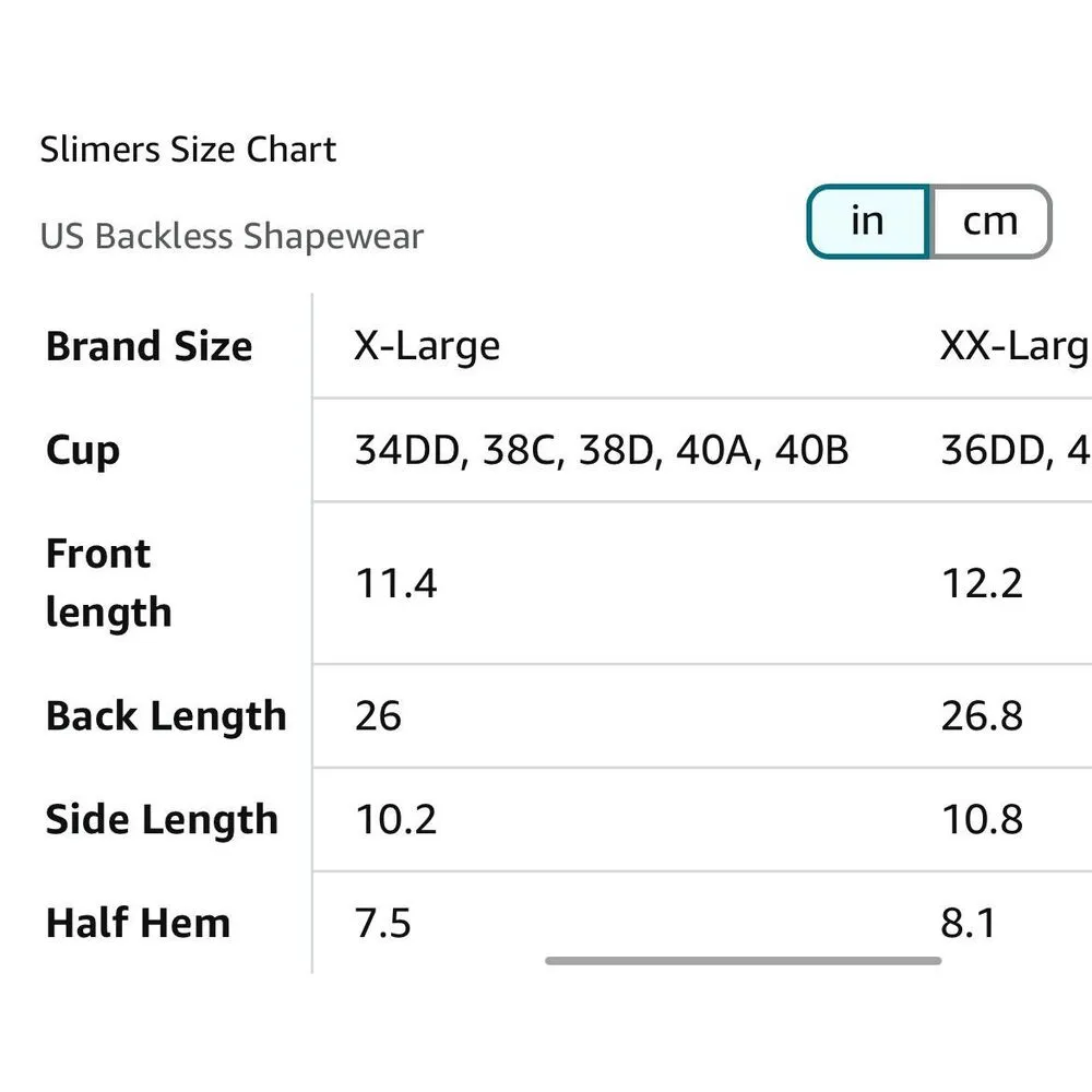 NEW Tummy Control U Plunge Backless Full Shapewear Bodysuit XL Black - Image 7