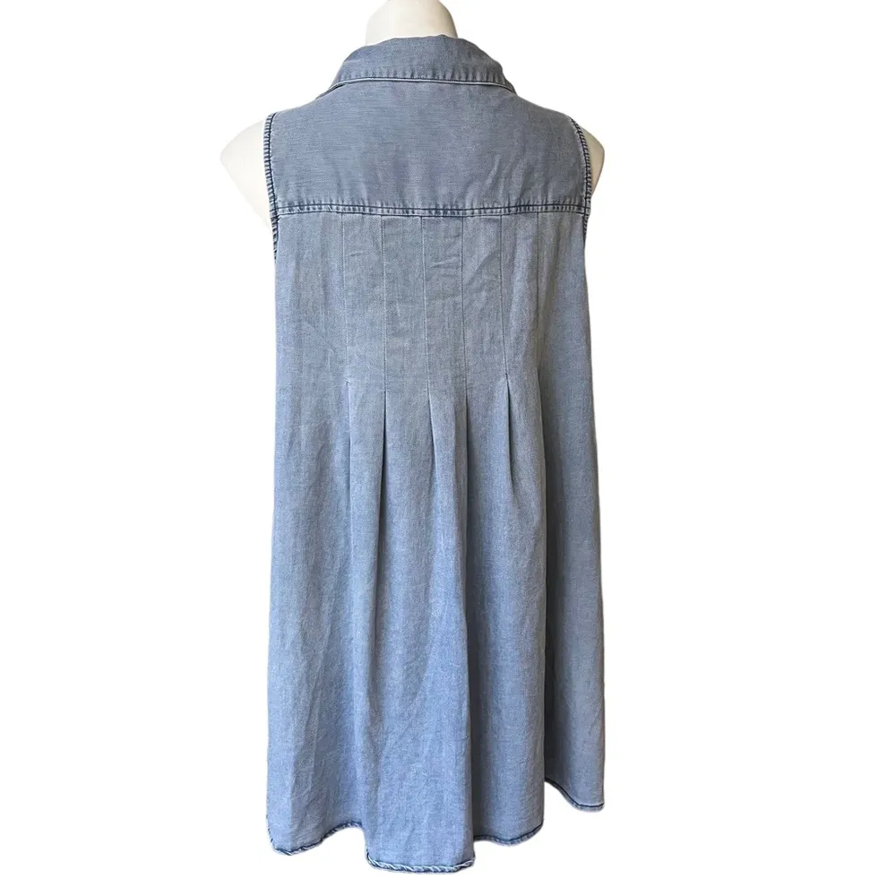 Fate Tencel Blend Pintuck Detail Shirt Dress, Sz S - Image 10