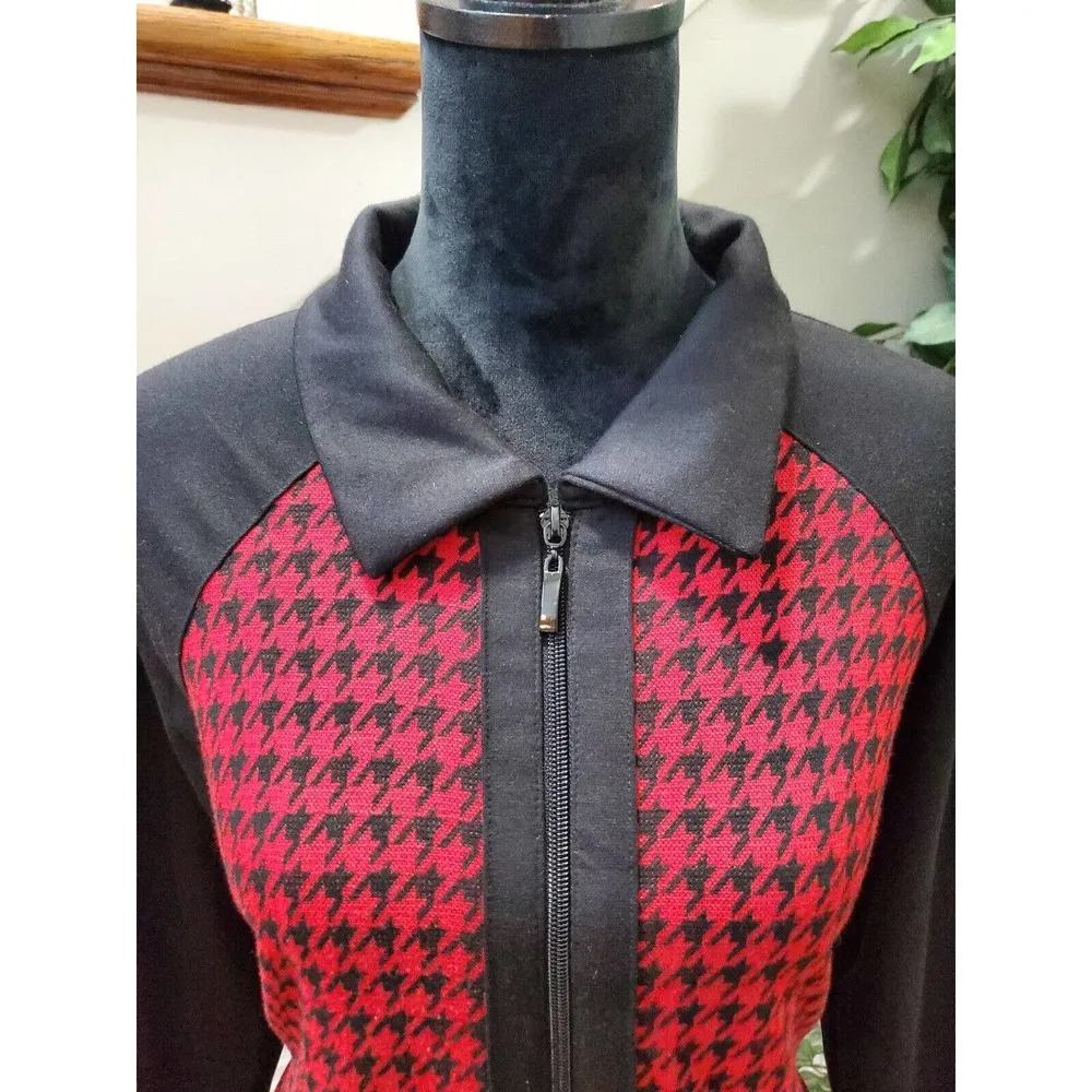 Koret Women's Red & Black Polyester Long Sleeve Casual Full Zip Front Jacket XL - Image 2