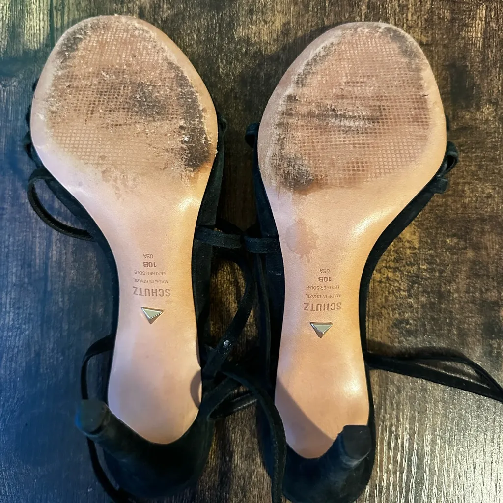 Schutz Strappy Kitten Heels - Image 4