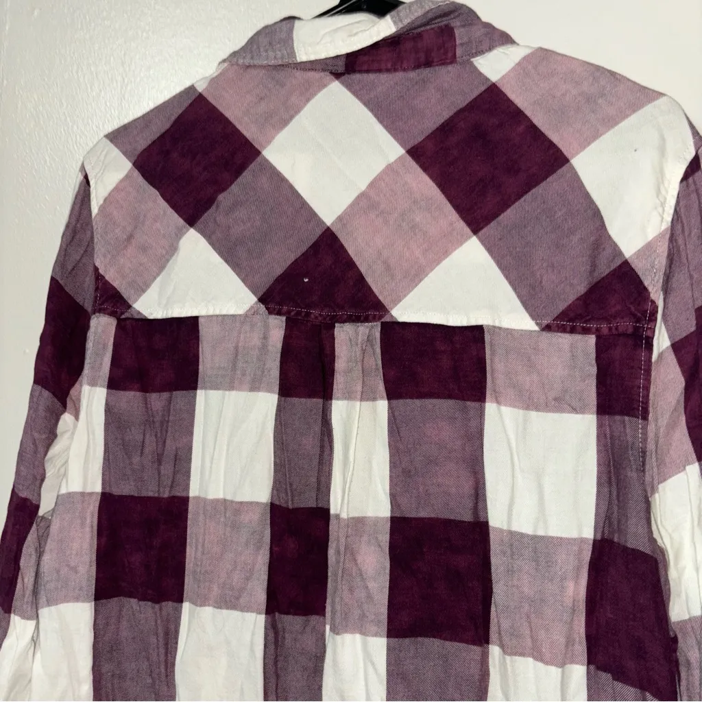 Tokyo Darling Purple and White Checkered Button Up Shirt - Image 4