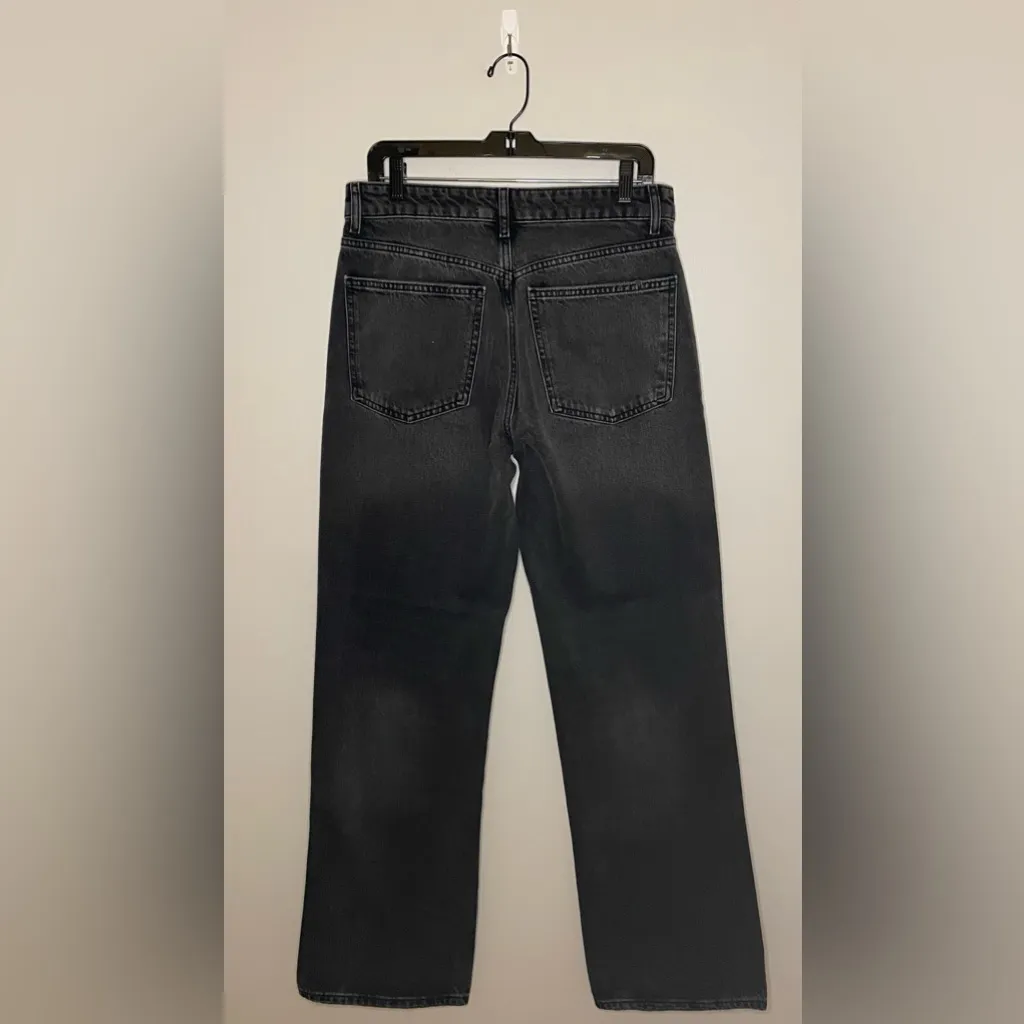 Zara Loose-Fit High-Waist Jeans, Black, Size 8, EUC - Image 2
