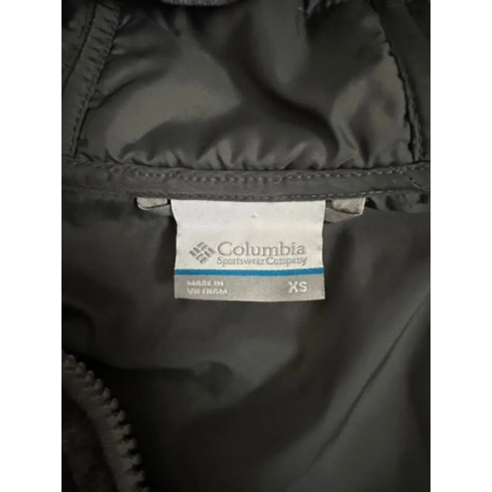 Columbia Jacket Women’s XS Gray Quilted Long Sleeve Zipper Hooded Coat Knit - Image 5
