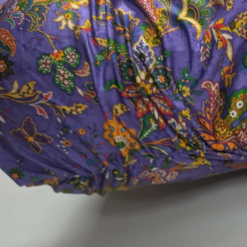 Ralph Lauren Collection Purple Jacobean Floral Paisley Print Top XL - Image 6