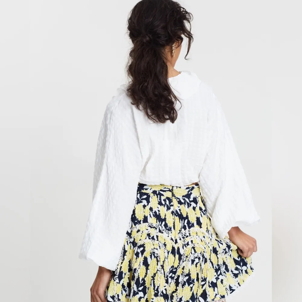 C/meo Collective Distinct Long Sleeve Ruffle Crop Blouse Top Size Small Preowned - Image 12