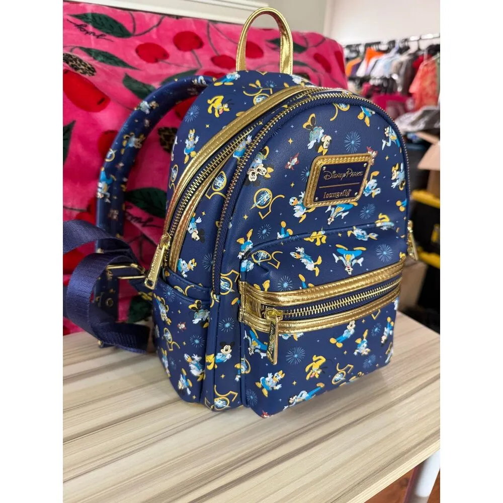 Disney Parks Walt Disney World 50th Anniversary Loungefly Mini Backpack - Image 6