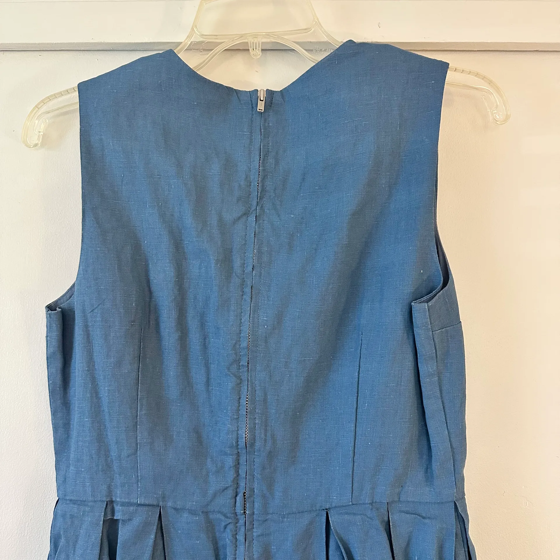 NWT  Blue Linen Mini Dress - Image 7