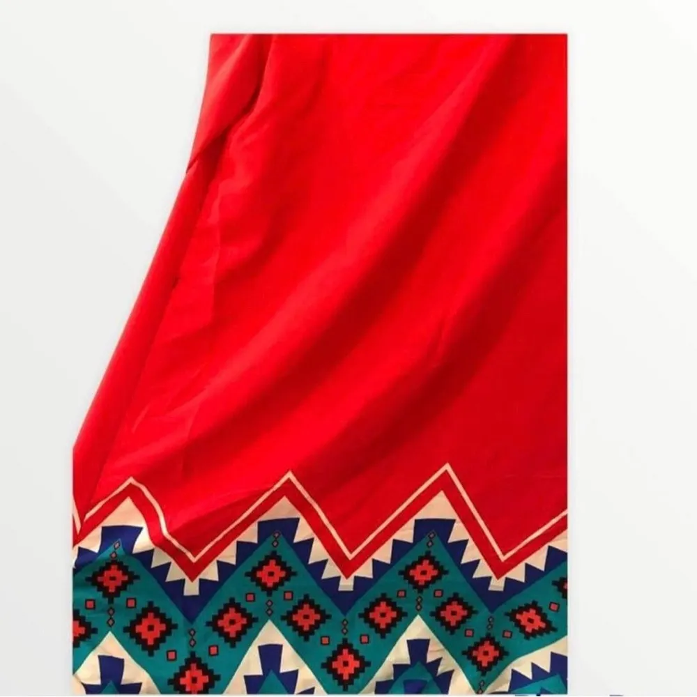 Red tribal short dress - small - medium - NWT - Image 3