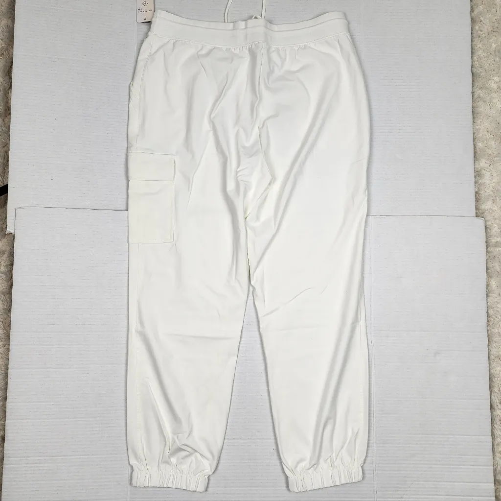 Nanette Lepore Play Ivory Cargo Joggers Casual Pants Pocket Size L - Image 4