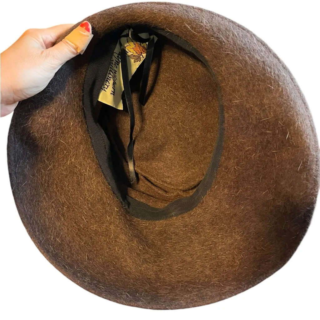 Wayne Wirem Milineru women’s wool bonnet hat Brown - Image 7