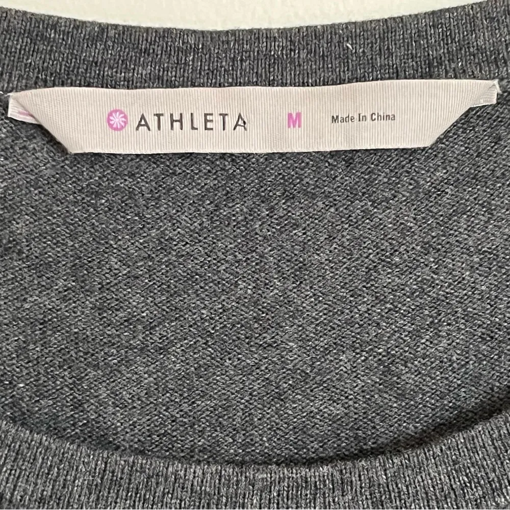 Women’s‎ Athleta Long Sleeve Cashmere Blend Sweater Size Medium Gray - Image 4