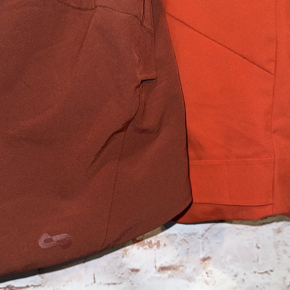 Oros Apparel Jacket Womens Small Red Brown Hooded Gambit Jacket Lightweight - Image 7