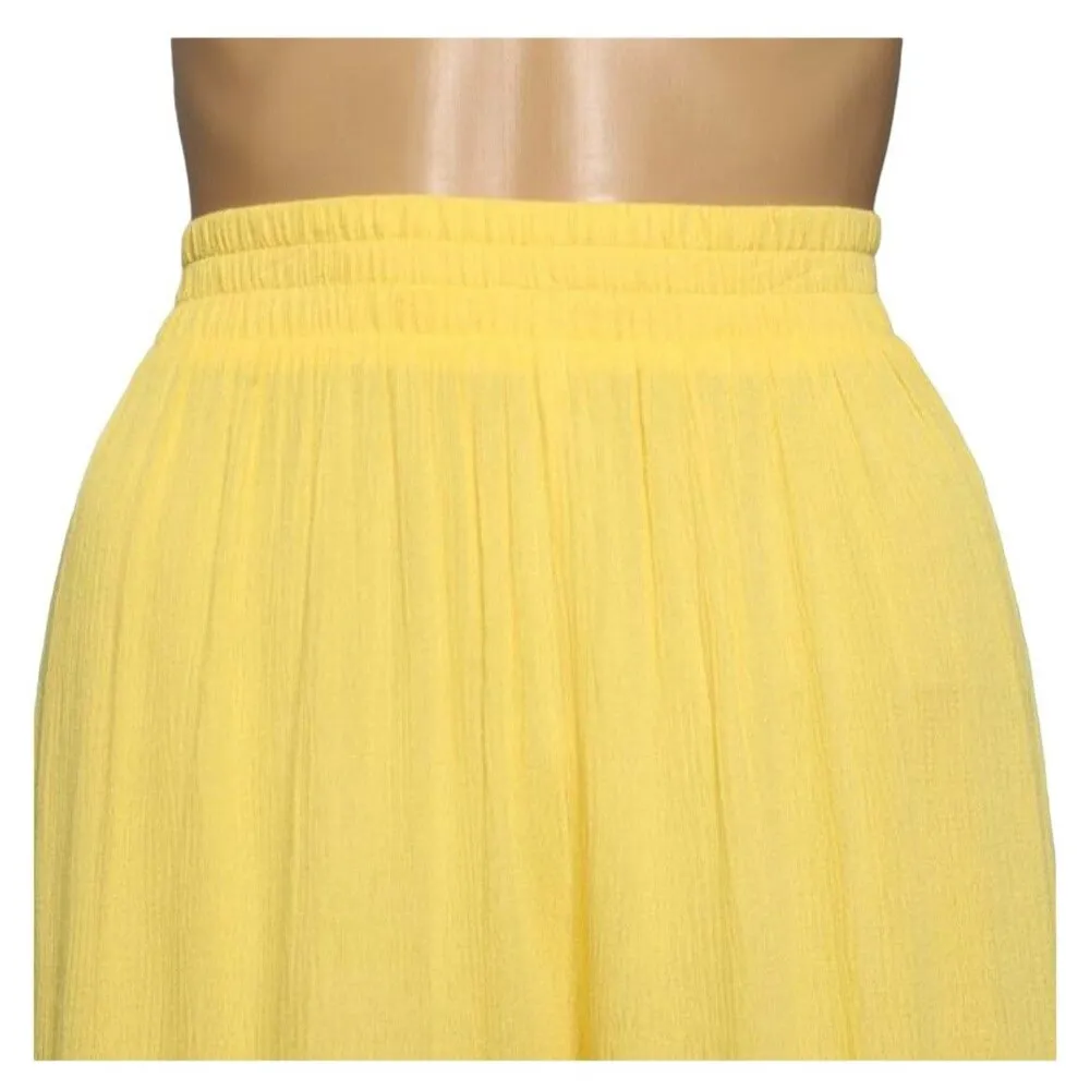 Lagence Pants Womens Small Yellow Nikita Wide Leg Crepe in Light Maiz Crinkle - Image 3