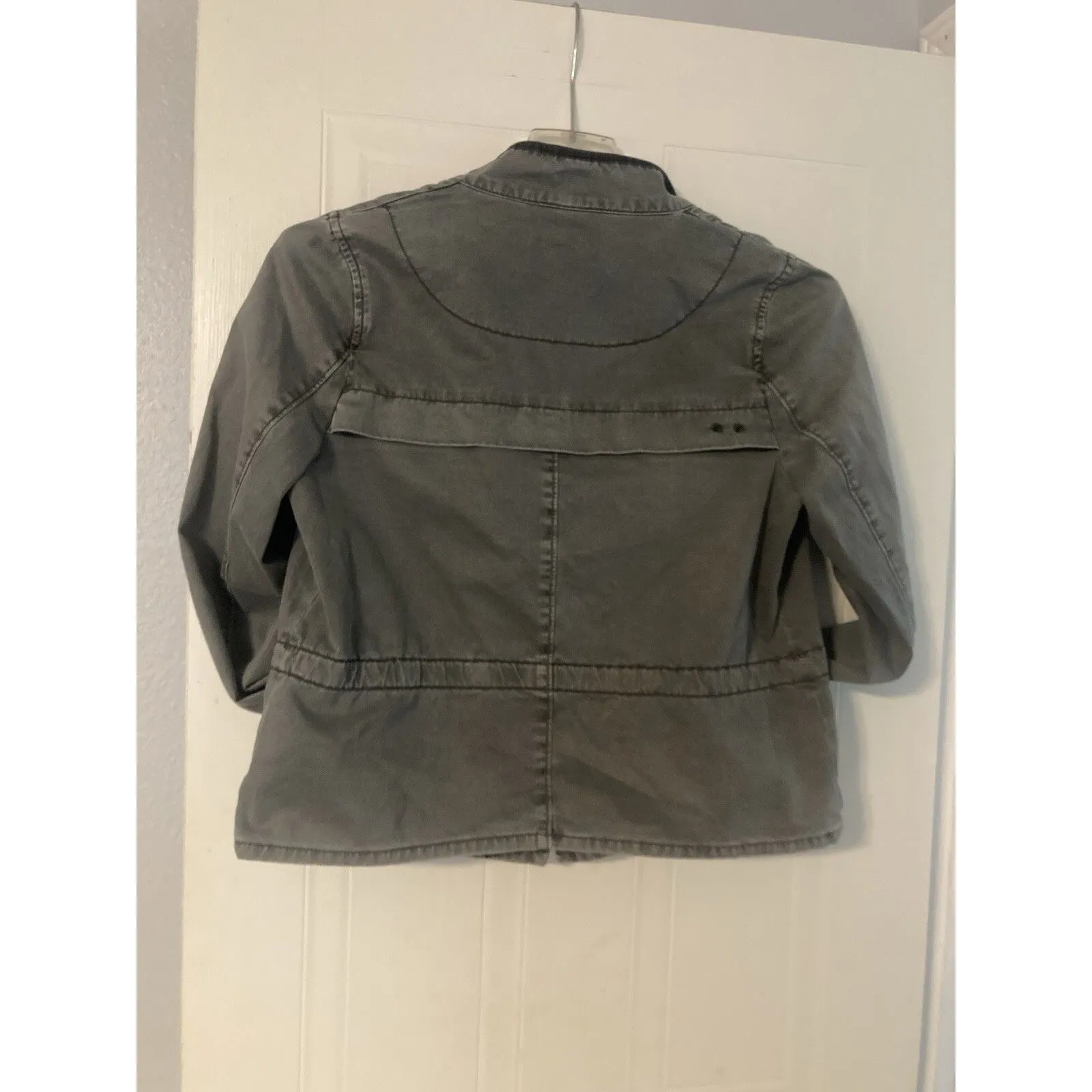 Anthropologie Jacket Grunge Acubi Utility Blokette Skater Gray Anorak Womens S - Image 4