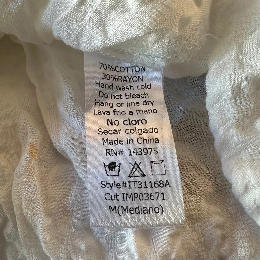 Millibon Crinkled White Button - Image 12