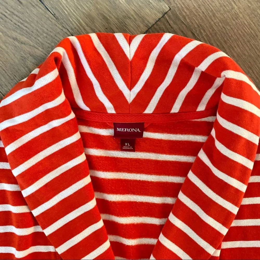 Merona Red White Striped Sweater Size XL - Image 7