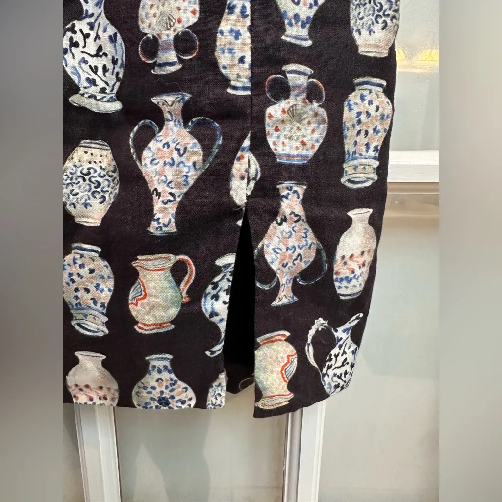 Aritzia Wilfred Black Noir Fatale Cottagecore Vase Mini Dress Linen Size 0 NWT - Image 11