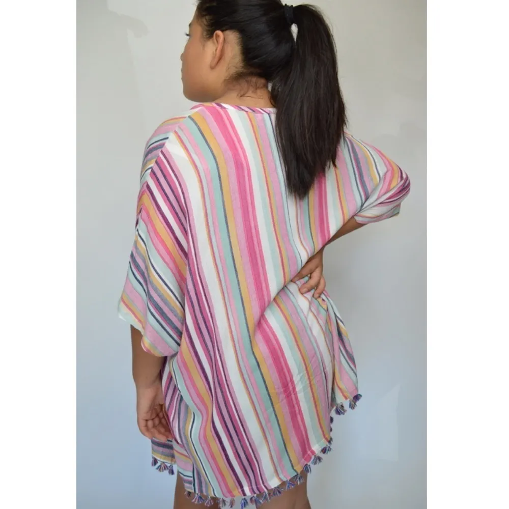 Main Strip Pink and White Blouse Elegant Top - Image 6