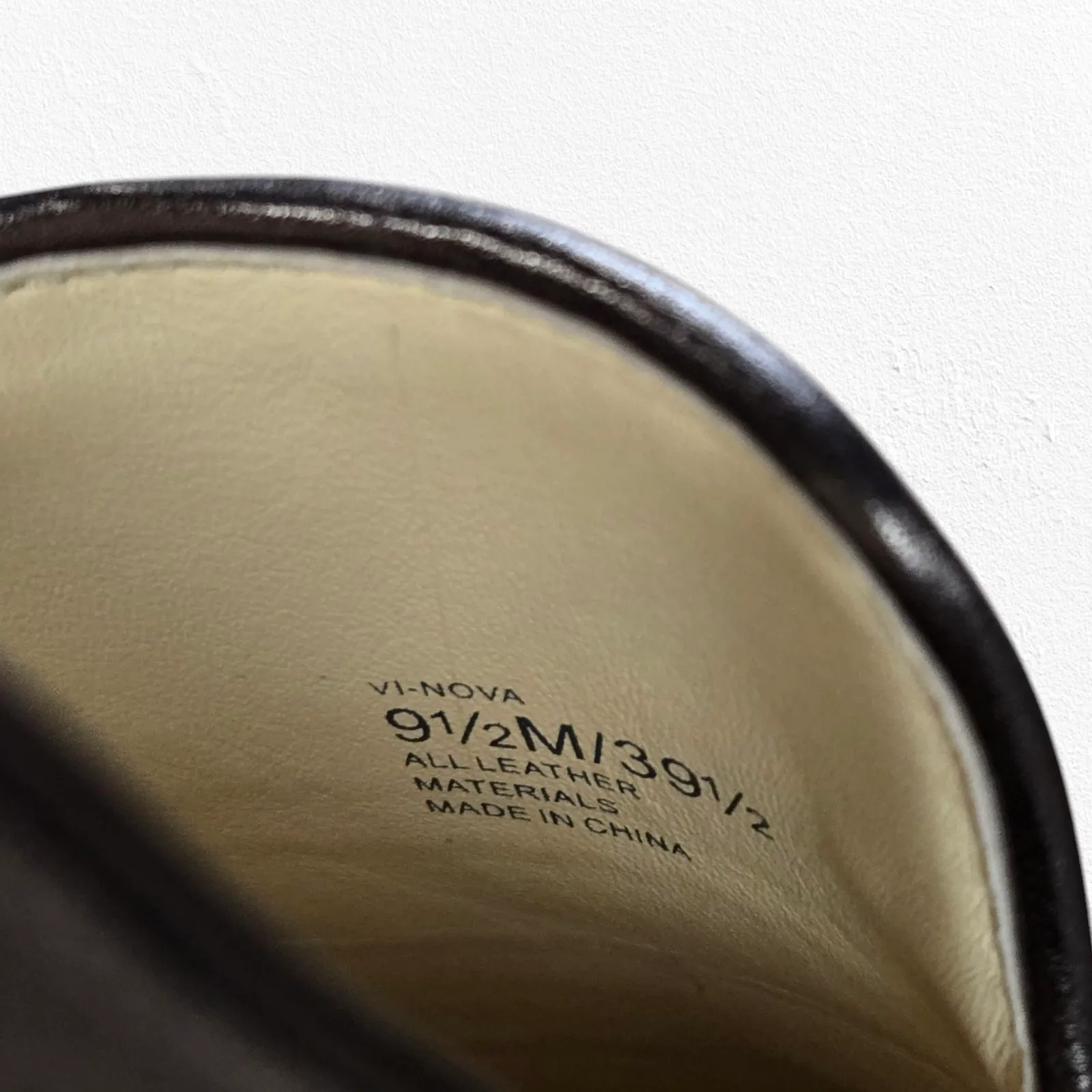 VC Signature Dark Taupe Leather Suede Almond Toe Slip On Loafer Flats Size 9.5 Brown - Image 8