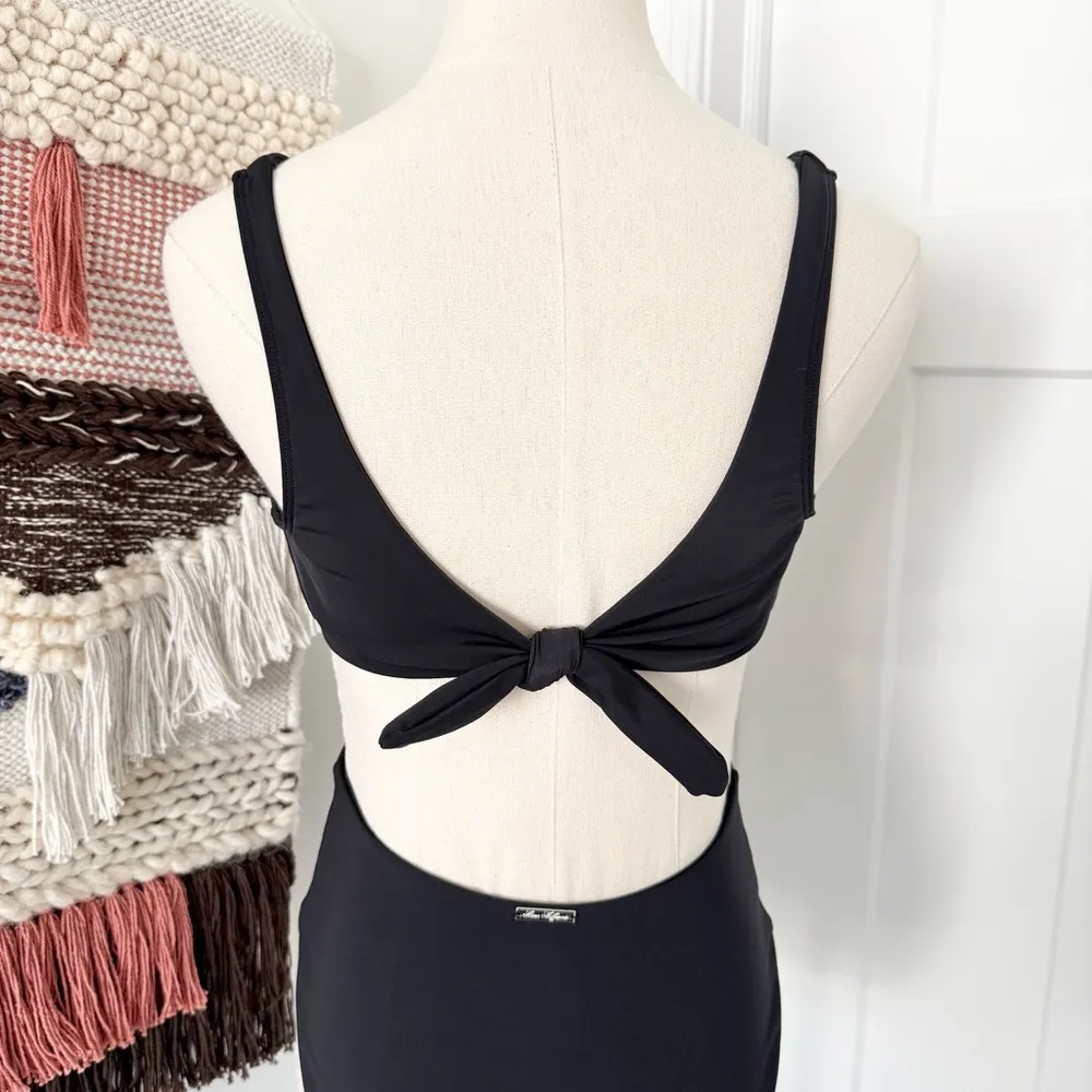 Mara Hoffman Twist Front One-Piece Swimsuit Black Sz XS - Image 6