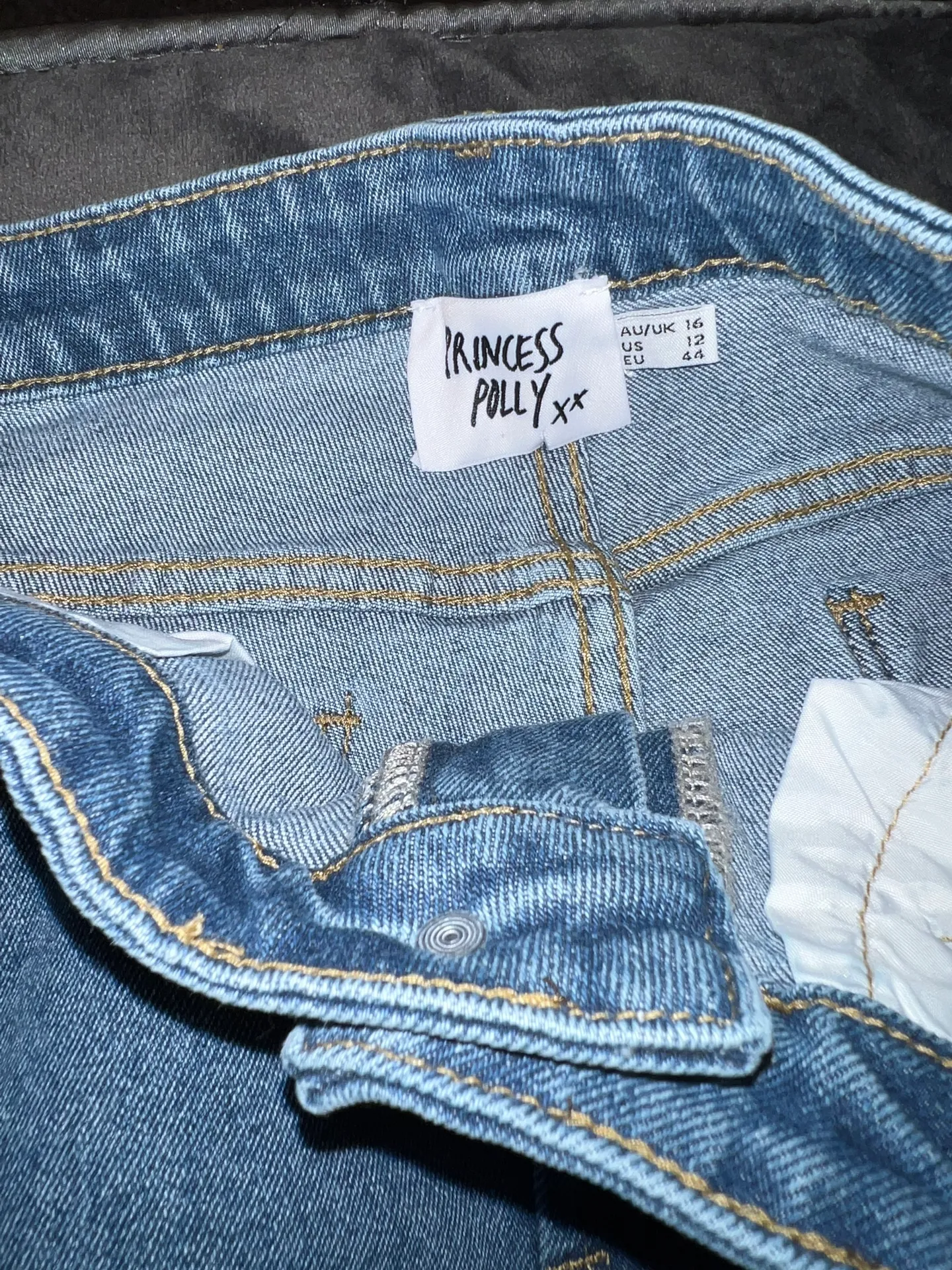 Dark Wash Flare Denim Jeans - Image 6