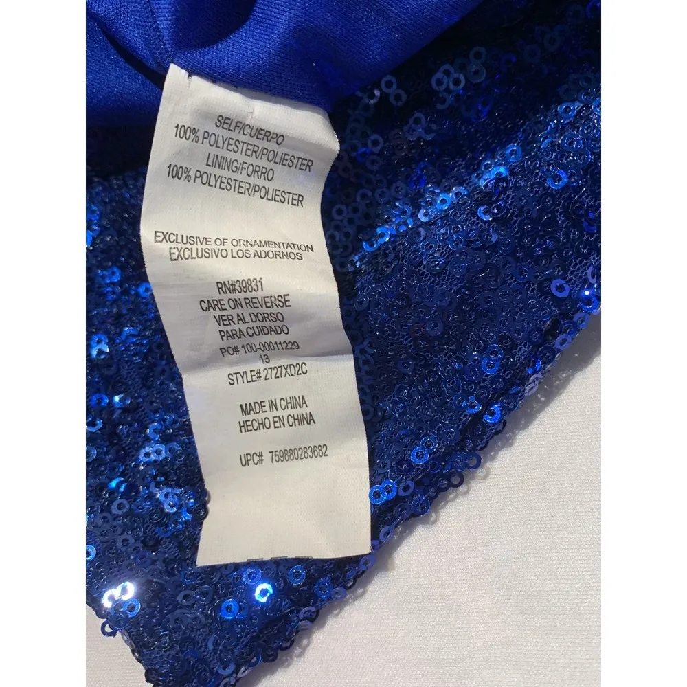 My Michelle Blue Sequin Dress  Size 13 - Image 6