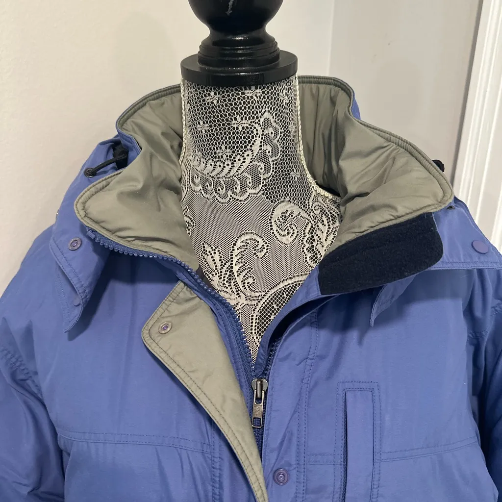 VTG 90s Women’s Sz:M Patagonia Blue Parka Jacket Hooded Puffer Insulated zip - Image 16