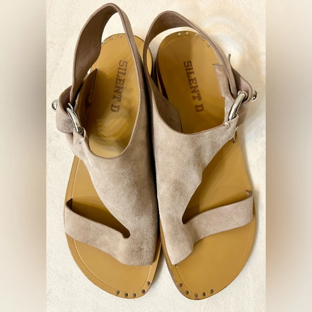 Silent D Risa Suede Sandal Size 39 Tan - Image 7