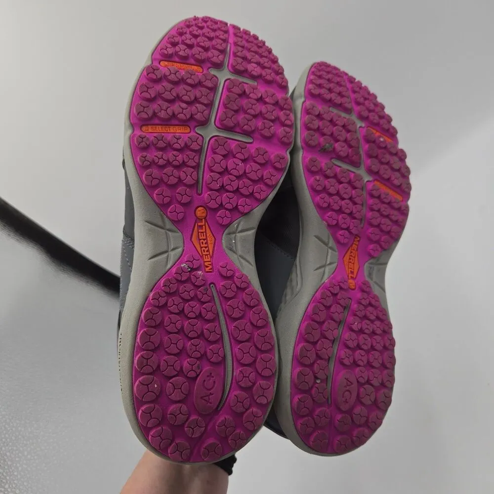 Merrell Women Size 9 Grey Purple ISIX8 PRO Work Shoes Oil Slip Resistant Sneaker - Image 6