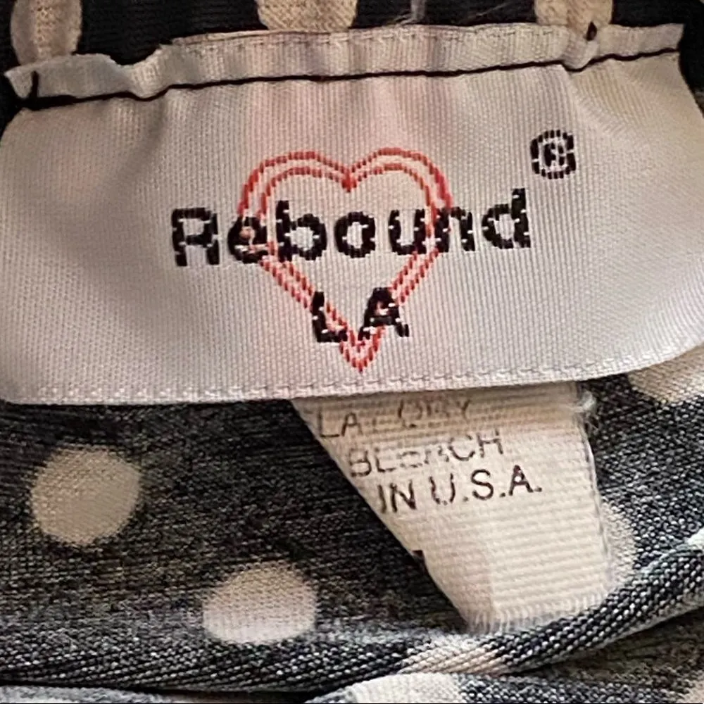 Rebound‎ LA Asymmetrical Skirt Polka Dot White Size M - Image 2