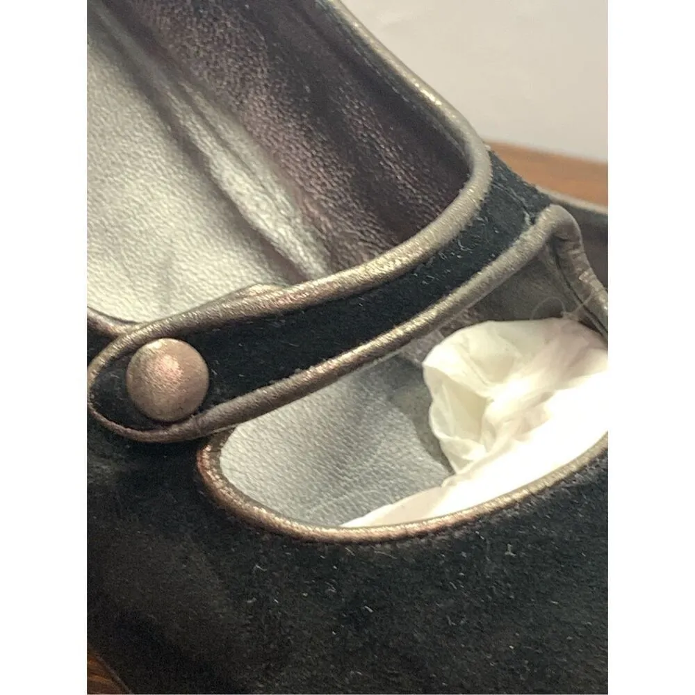 Donald J Pliner Henna Suede Leather Flats Mary Jane Shoes Black Size 8.5 M - Image 6