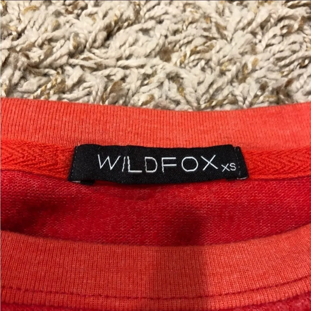 Wildfox Red Starry Stars Jumper Pullover Sweatshirt Top XS - Image 5