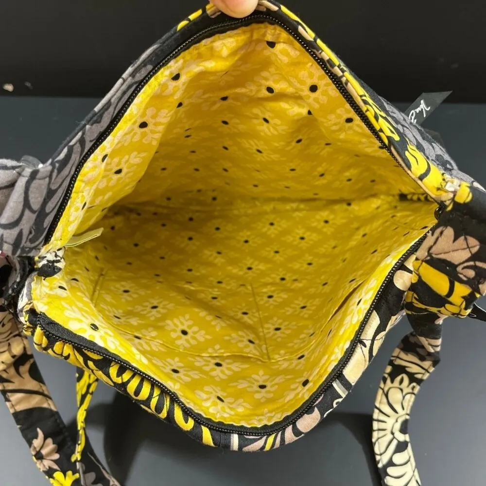 Vera Bradley Women's Black/Yellow Purse/Crossbody SKU 5007 - Image 5