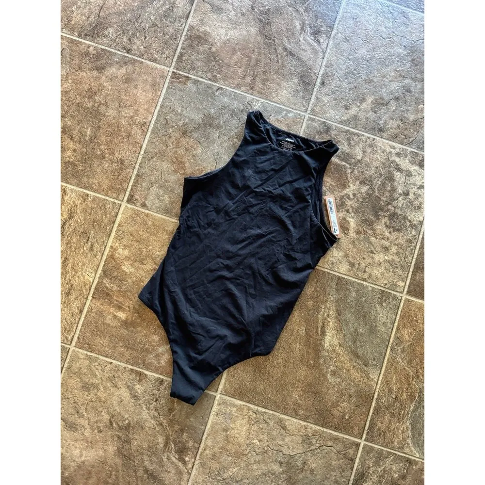 Skims Fits Everybody High Neck Bodysuit Onyx Size Medium - Image 5