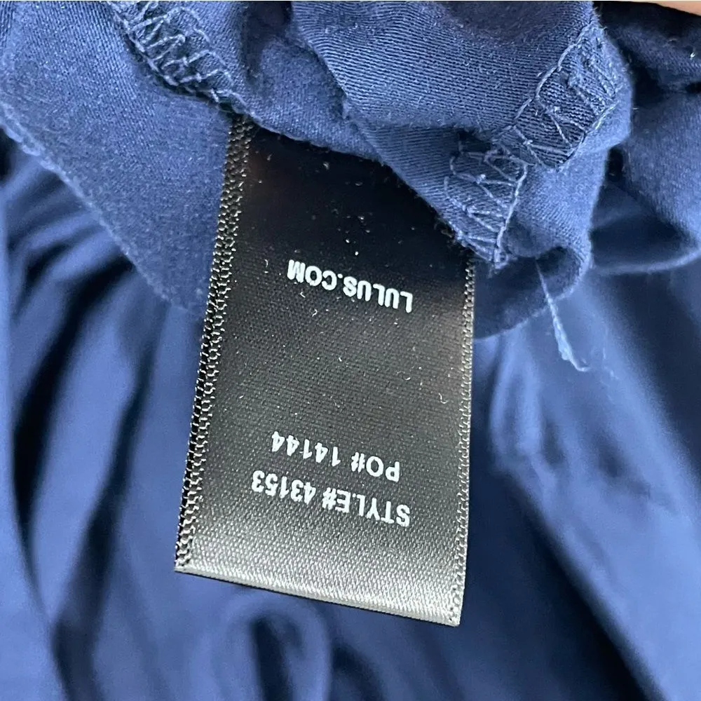 NWT‎ Lulus Garden District Navy Blue Wrap Maxi Dress Size Small - Image 10