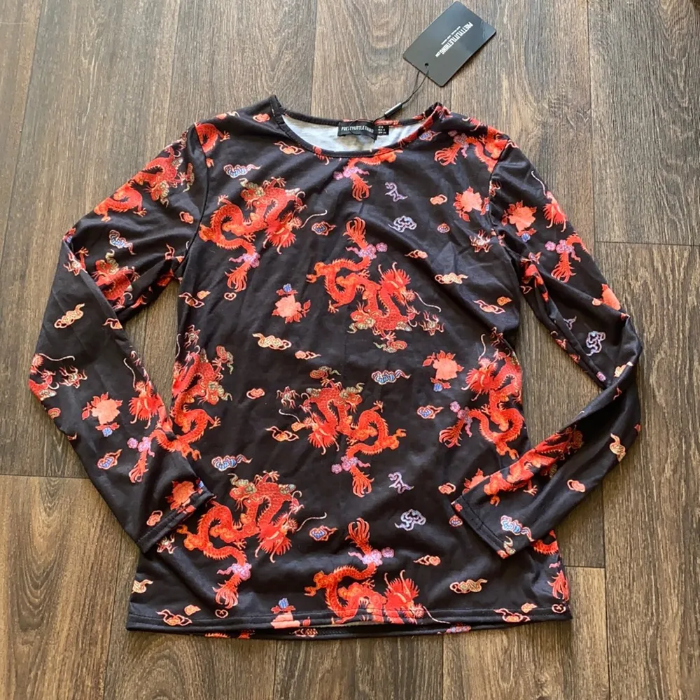 Multi Dragon Printed Crew Neck T Shirt - Image 2