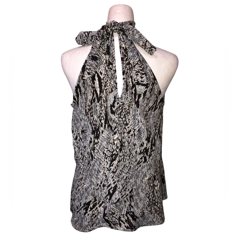 Tyche Black and Gray Sleeveless Halter Blouse size Med - Image 2