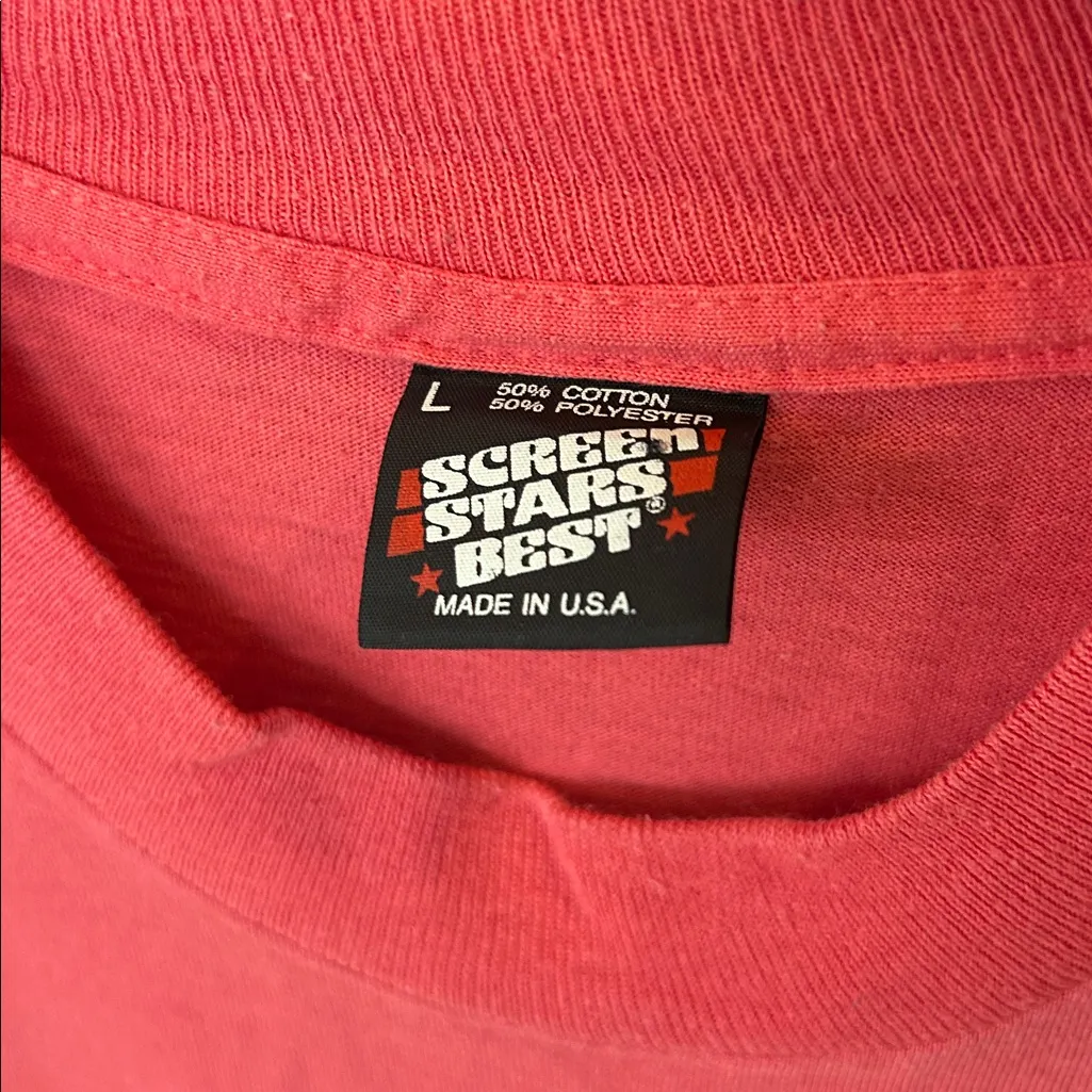 Vintage Nags Head, NC single stitch T shirt souvenir Pink Seagulls large - Image 4