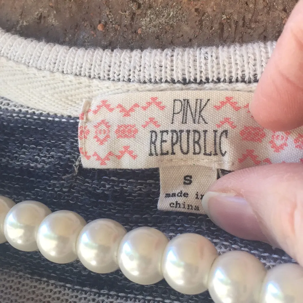 Pink Republic Sweater Striped size Small - Image 2