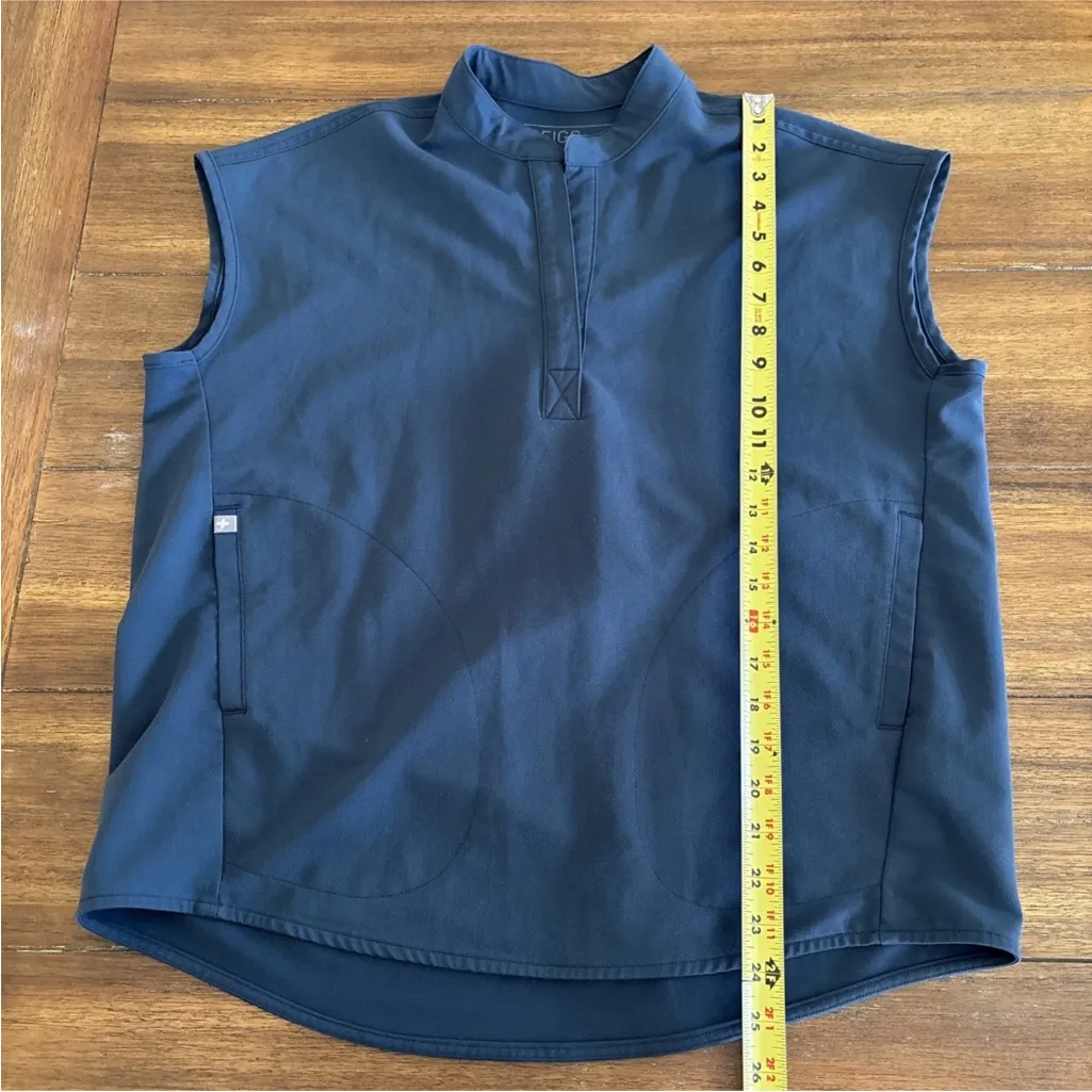 Figs Rafaela Scrub Top Womens XSmall Dark Harbor Color Oversized Nurse Medical - Image 9