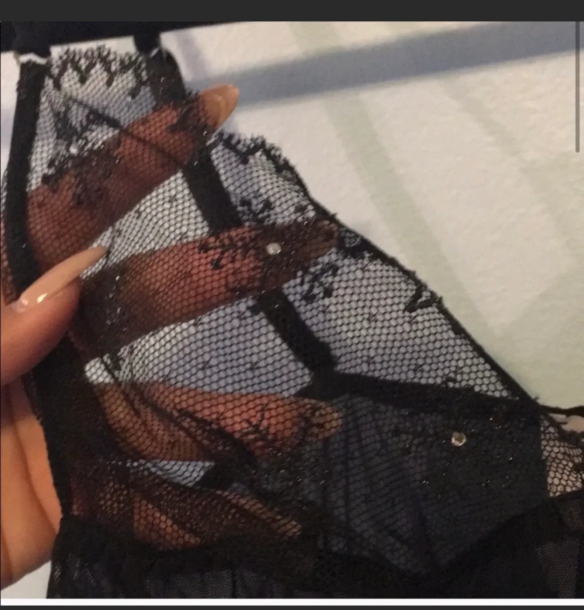 NWT Sheer Babydoll With Rhinestone  - Image 4