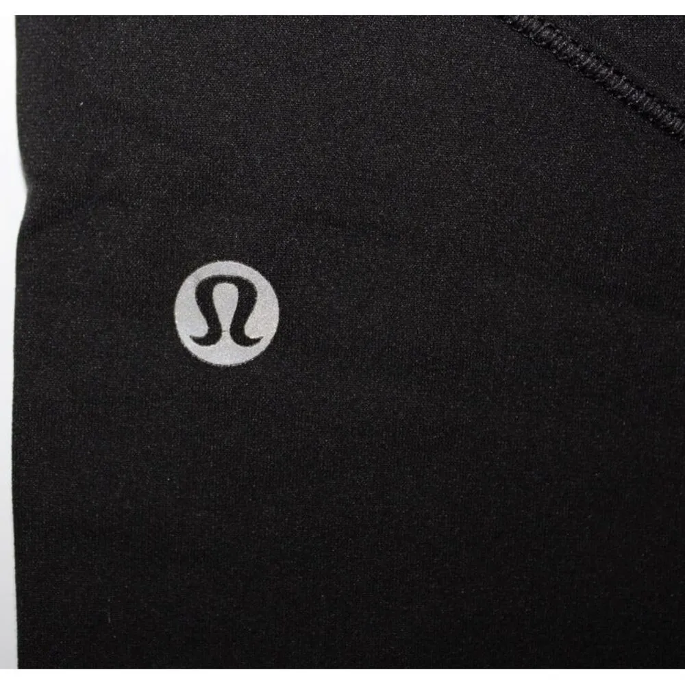 Womens Lululemon Cadence Crusher Black Elastic Waistband Pockets Leggings Size 4 - Image 3