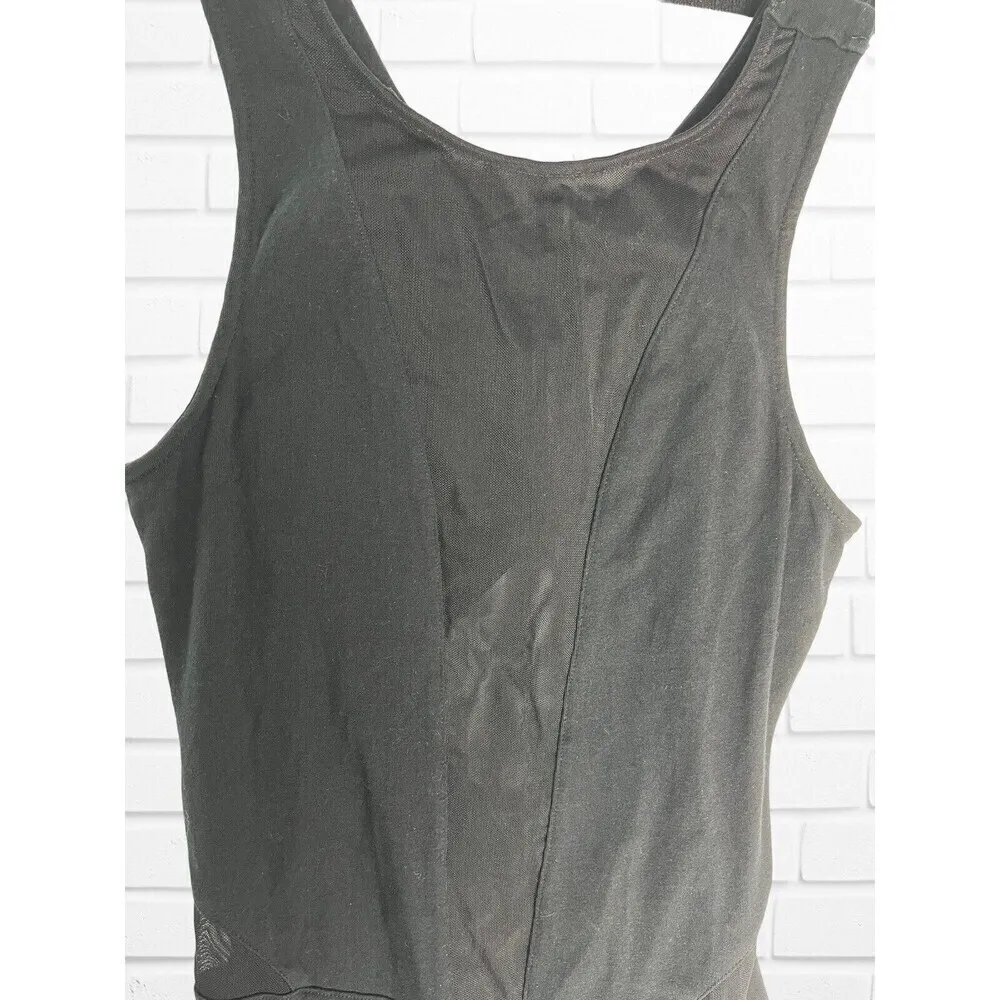 Express Women's‎ Small Bodysuit Black Mesh Open back - Image 3