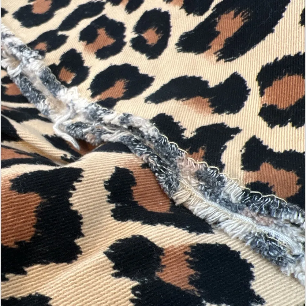 Peach Love California Women Size XL Leopard Wide Bell Bottom Corduroys Hi Rise - Image 6