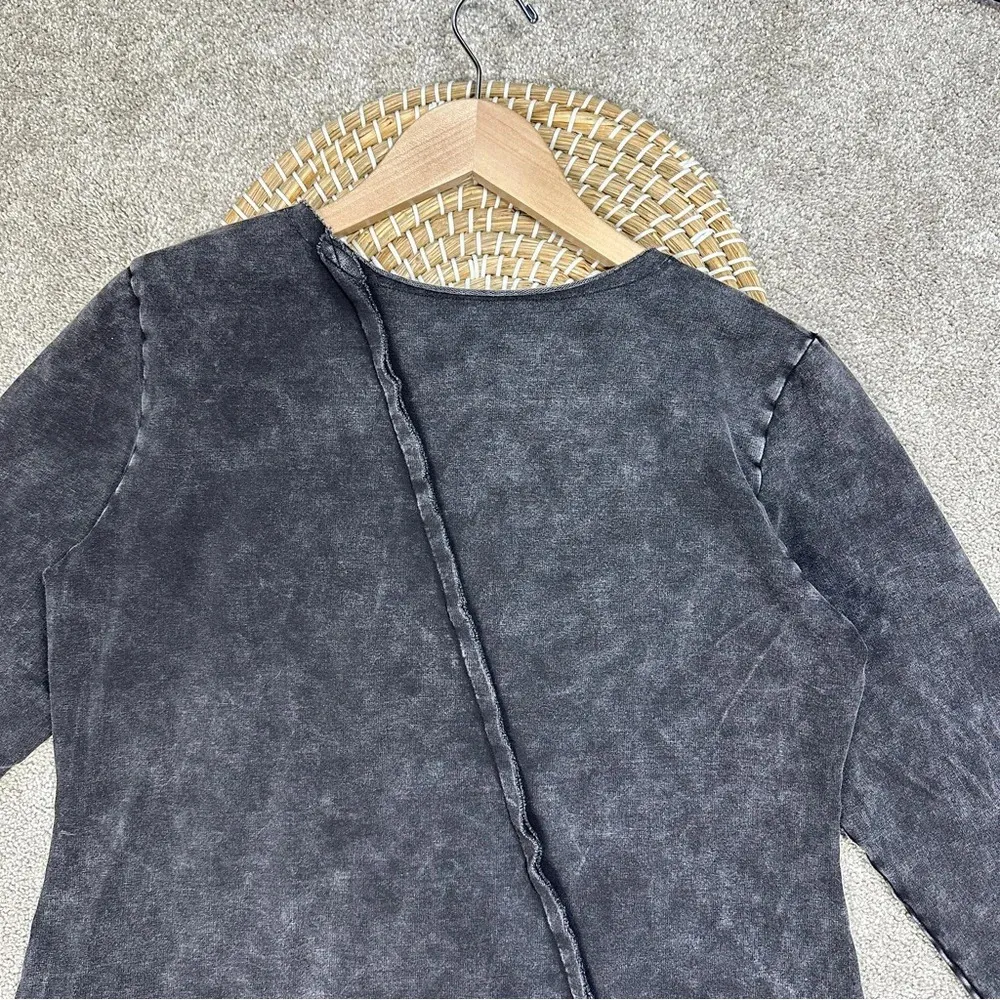 NWT BlackMilk Raider Acid Sweatshirt Top Asymmetrical Longsleeve Raw Hem Size S - Image 9