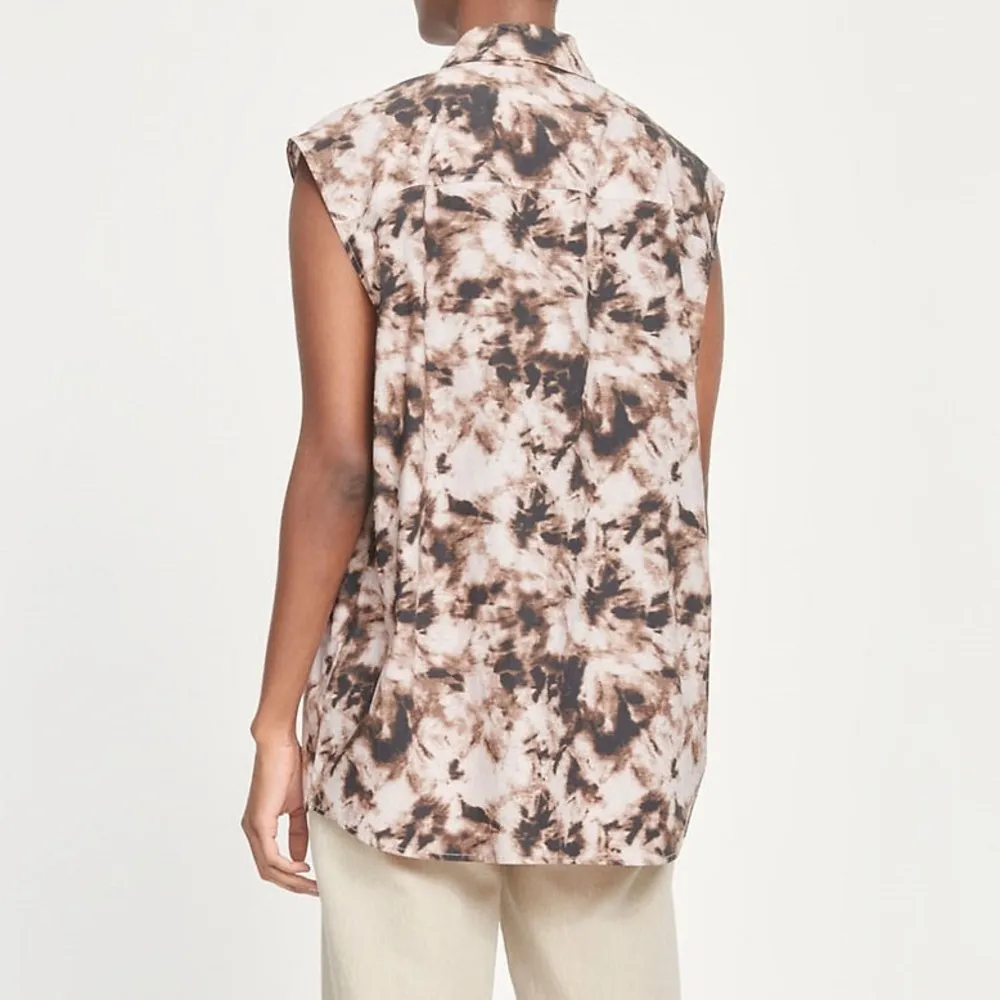 NWT! Samsoe Camo clay Tea Shirt 24” P2P Brown Size M - Image 3